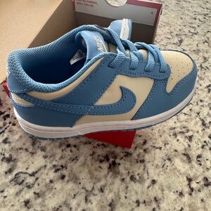 Nike Kids Blue and Cream Sneakers Dunks